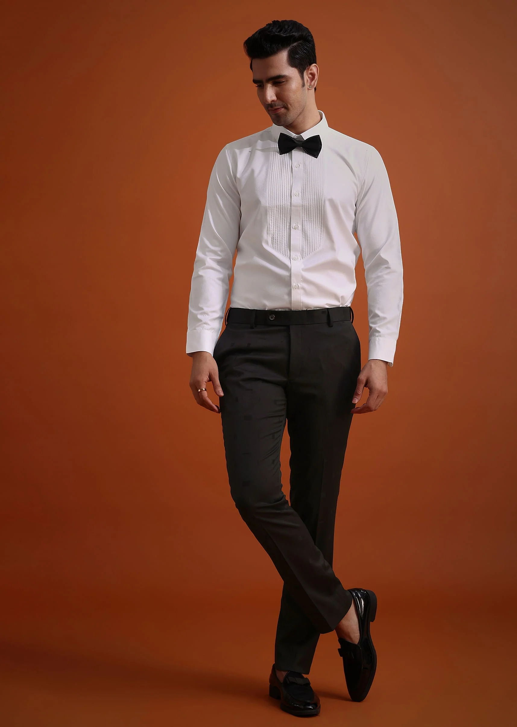 Black Terry Rayon Tuxedo, Waistcoat And Pant Set - Image 7