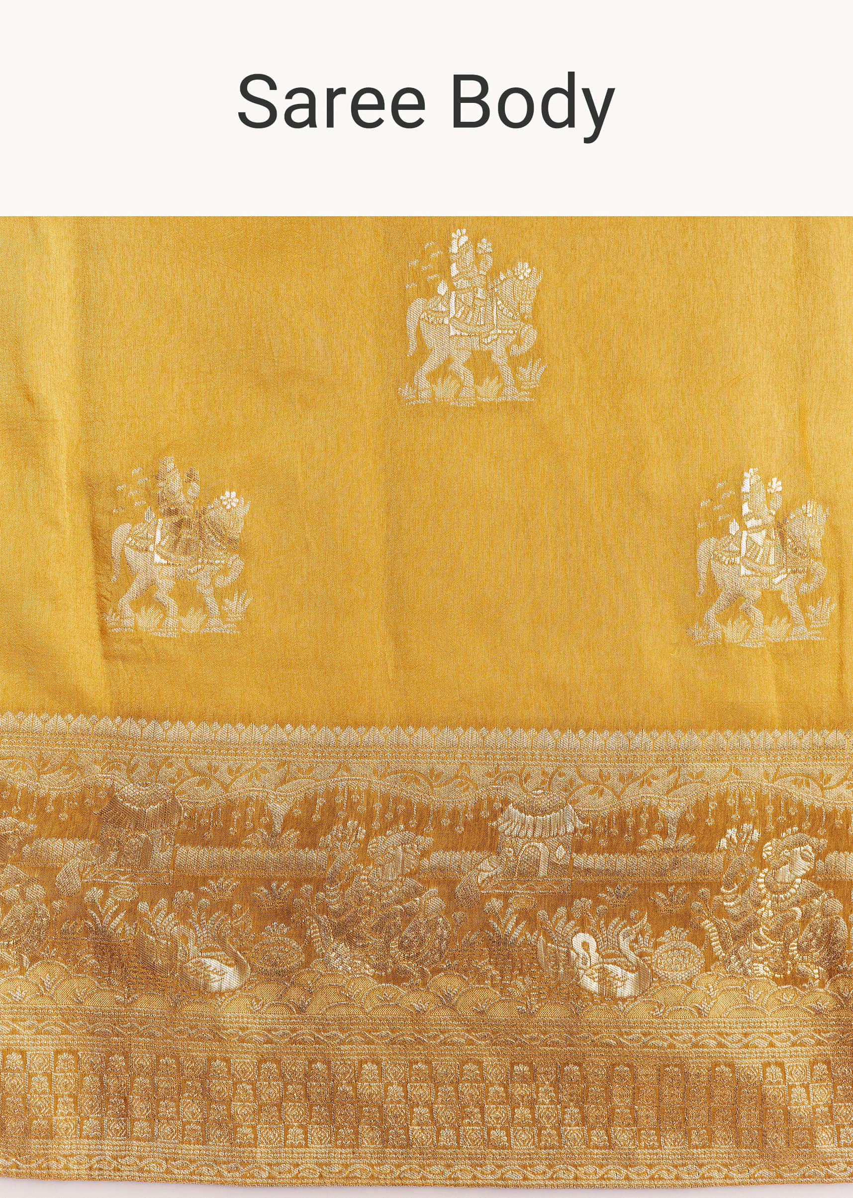 Georgette Saree With All Over Butti Woven Design - Image 9