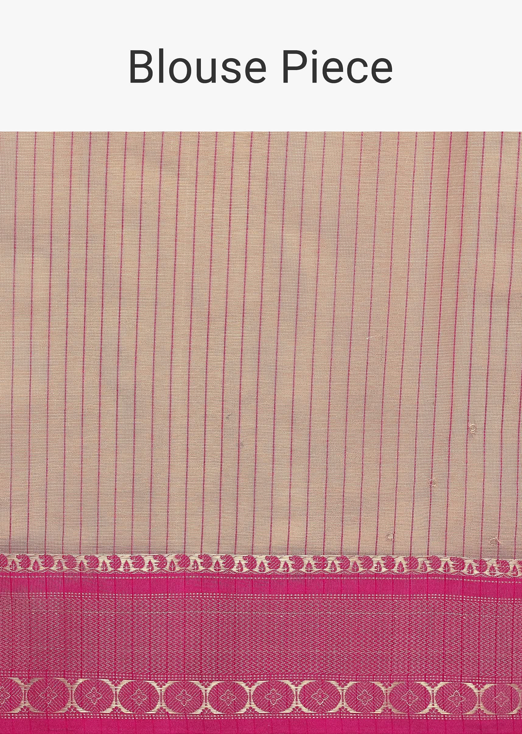 Gold Kota Silk Chanderi Saree With Mirror Detail And Unstitched Blouse Piece - Image 10