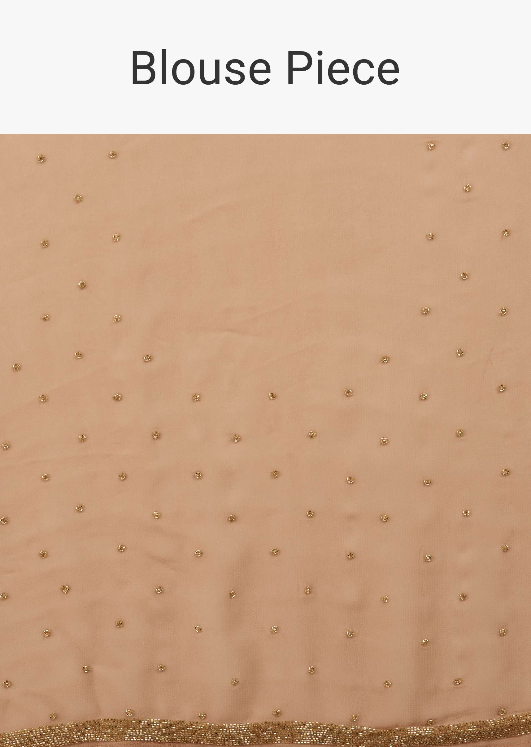 Mocha Brown Festive Toasted Almond Beige Saree Kashmiri Embroidered In Georgette - Image 6