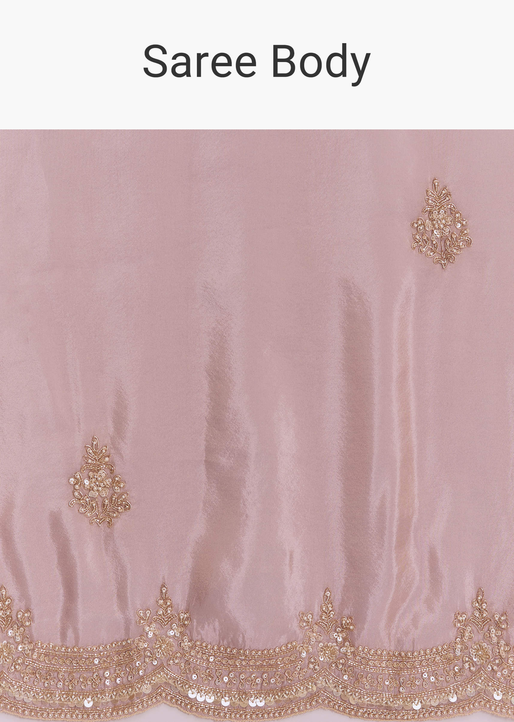 Lavender Tissue Saree With Heavy Hand Embroidery - Image 8