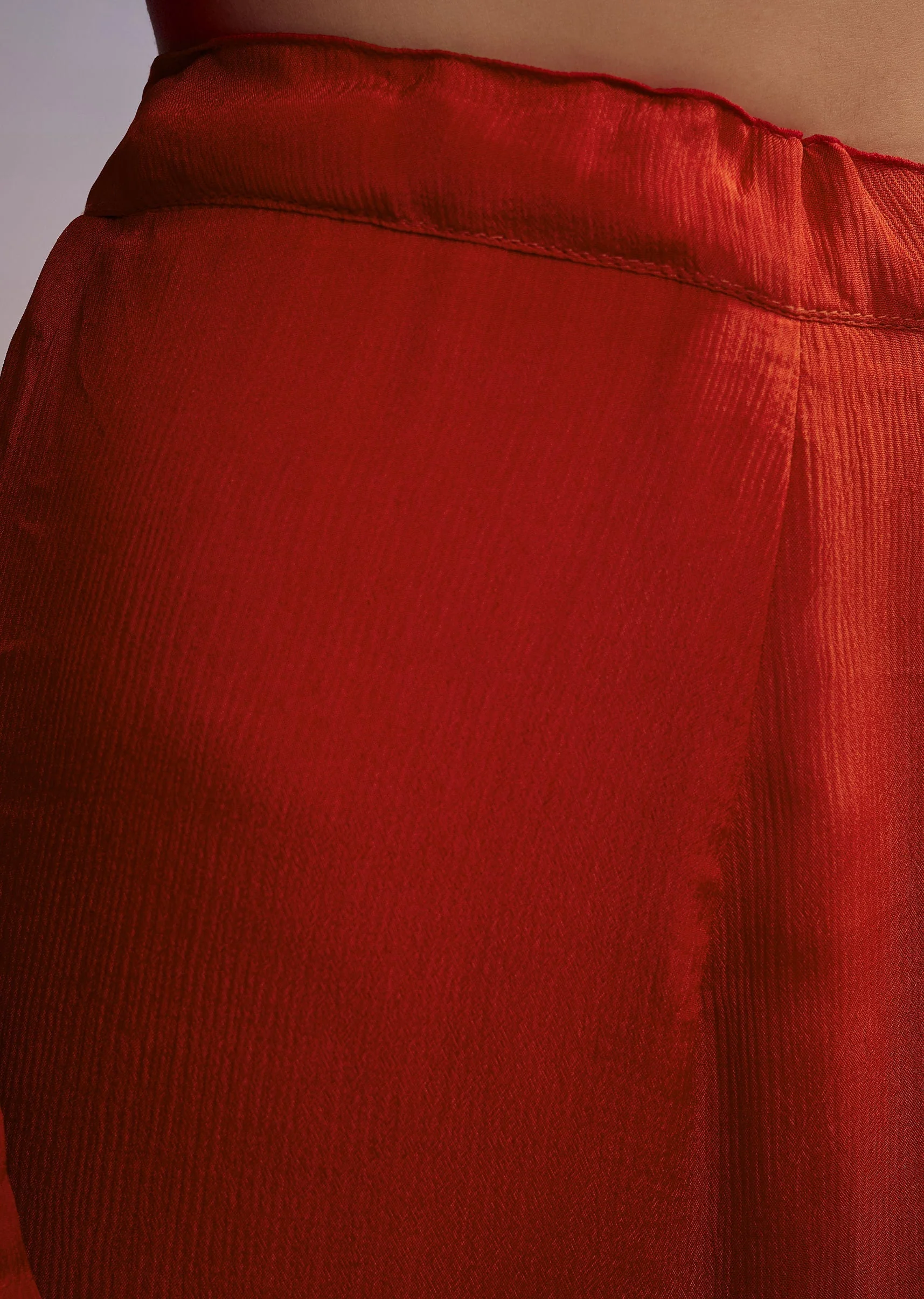 Orange Chinon Sharara Suit With Cut Dana And Sequins Work - Image 6