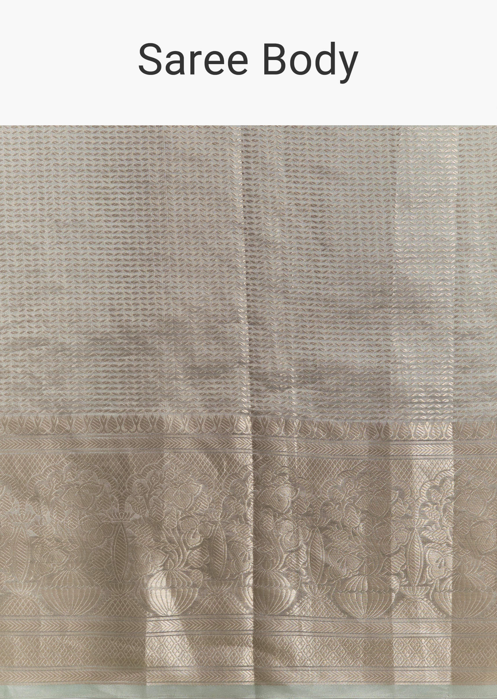 Powder Blue Chanderi Silk Woven Saree With Zari Work - Image 10