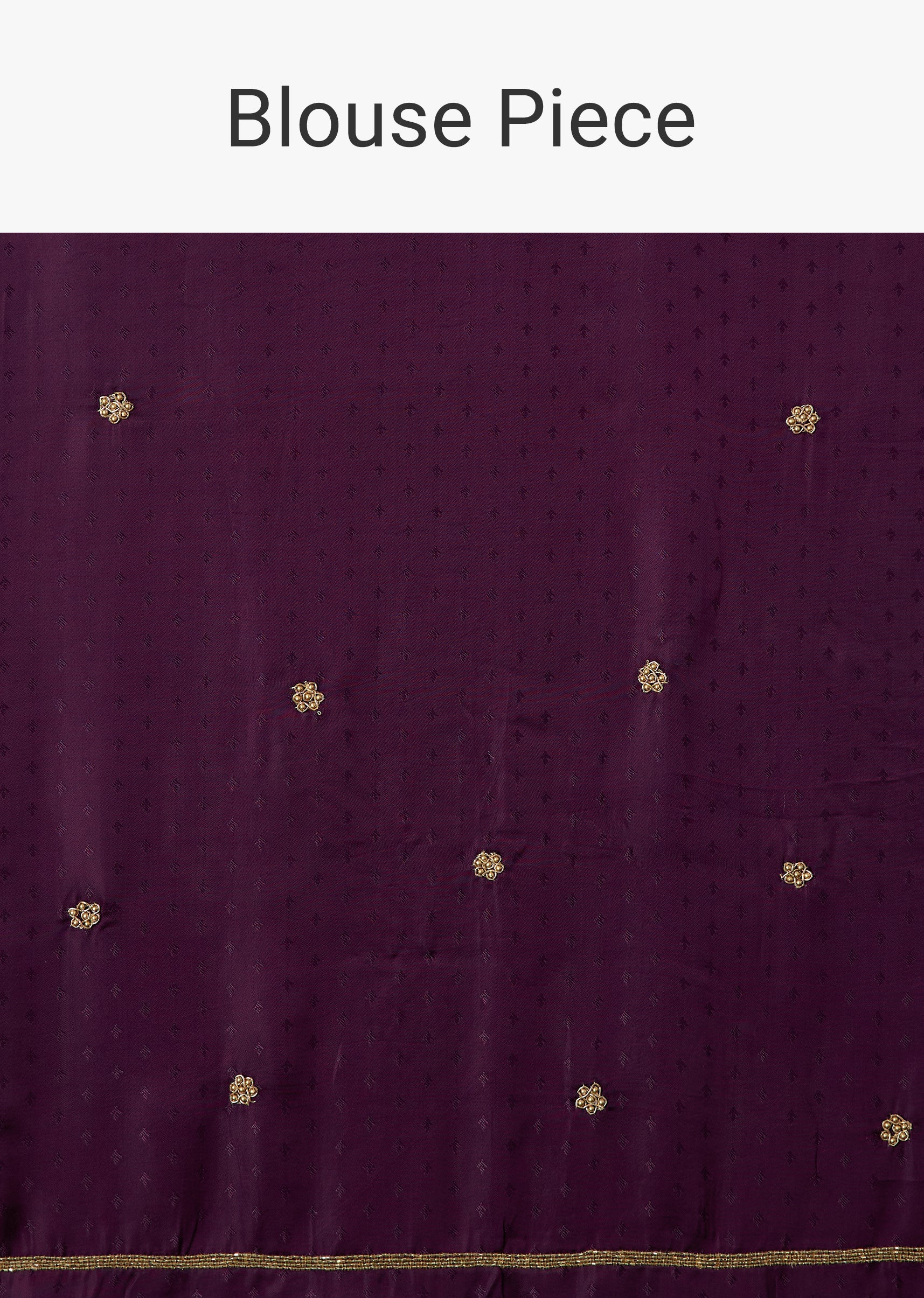 Purple Embroidered Saree With Zardosi Work And Unstitched Blouse - Image 10