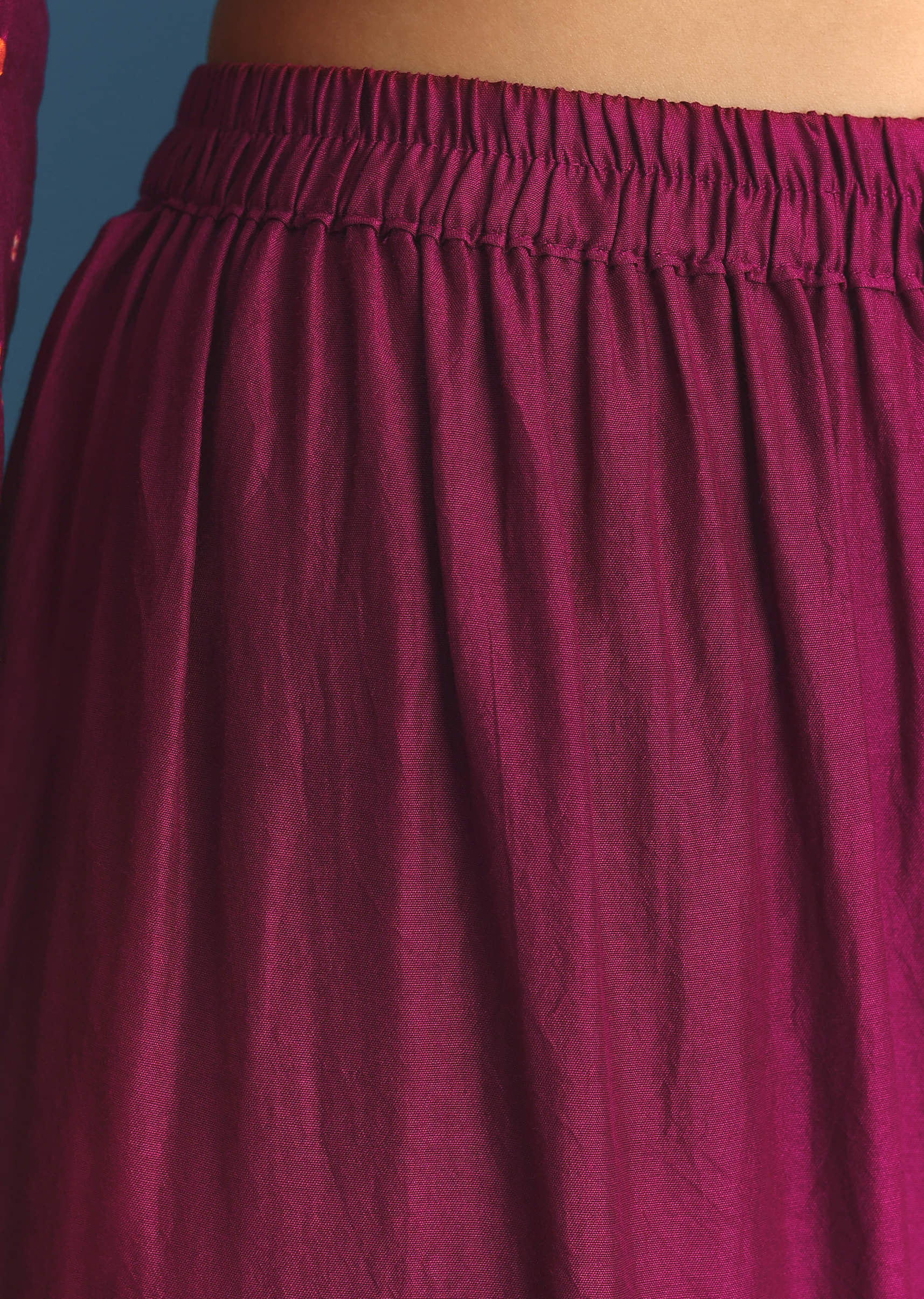 Purple Silk Kurta Sharara Suit With Bandhani And Sequins Work - Image 6